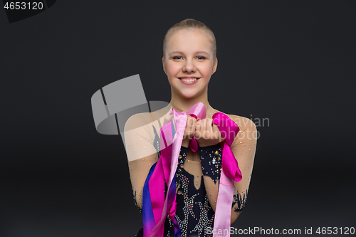 Image of Beautiful teenage gymnast girl