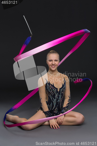 Image of Beautiful teenage gymnast girl