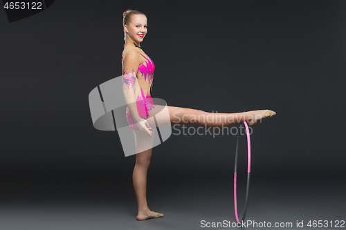 Image of Beautiful teenage gymnast girl