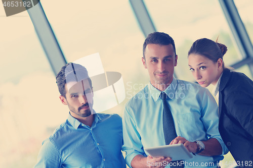 Image of business people group in a meeting at office