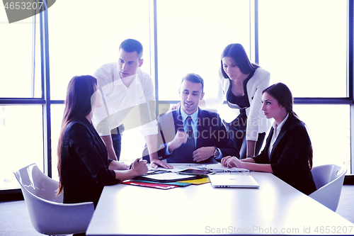 Image of business people group in a meeting at office