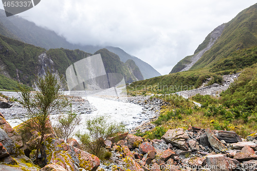 Image of Riverbed of the Franz Josef Glacier, New Zealand