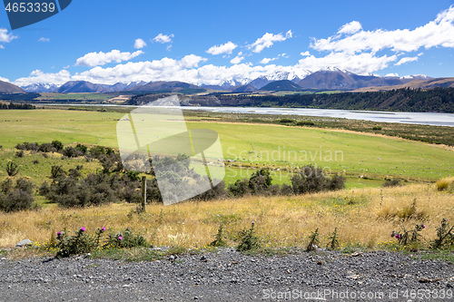 Image of Mountain Alps scenery in south New Zealand