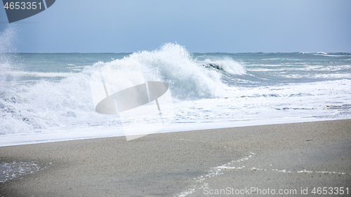 Image of stormy ocean scenery background