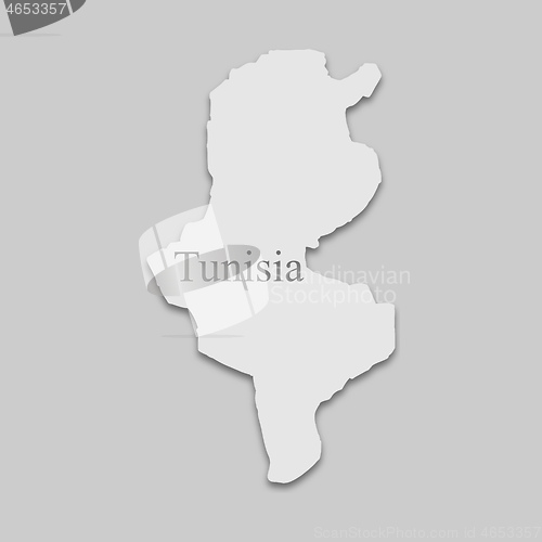 Image of map of Tunisia