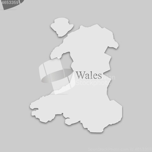 Image of map of Wales