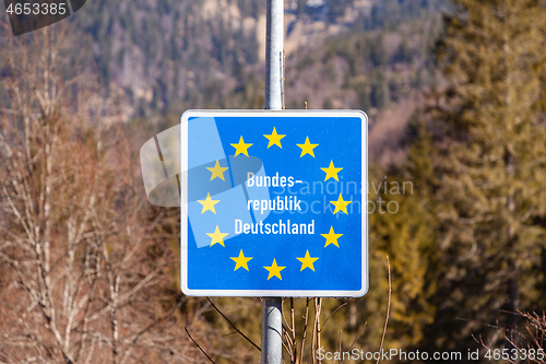 Image of Federal Republic of Germany border sign