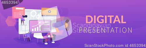 Image of Digital presentation concept banner header