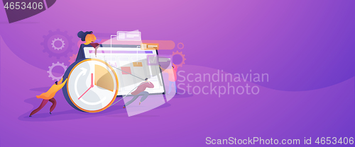 Image of Time management concept banner header