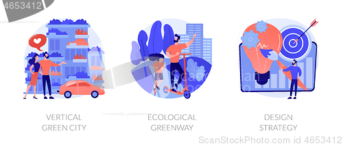 Image of Environmental urban solutions abstract concept vector illustrations.