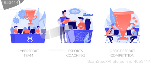 Image of E-games tournament abstract concept vector illustrations.