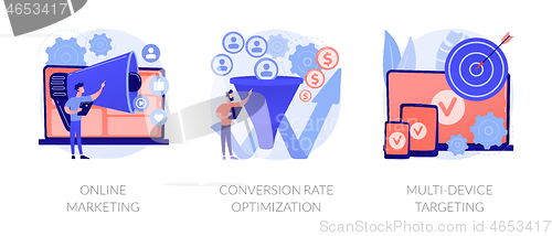 Image of Digital marketing vector concept metaphors.