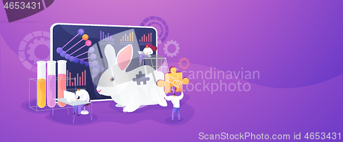 Image of Genetically modified animals concept banner header