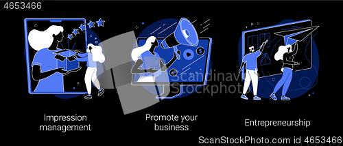 Image of Business success abstract concept vector illustrations.