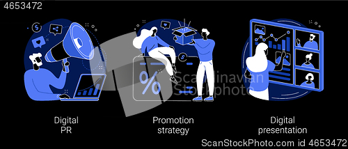 Image of Online marketing campaign abstract concept vector illustrations.