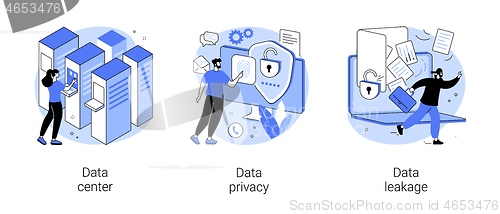 Image of Internet privacy abstract concept vector illustrations.