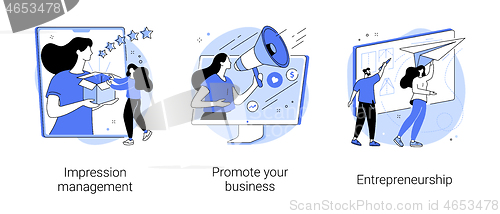 Image of Business success abstract concept vector illustrations.