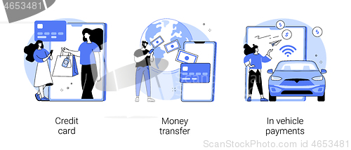 Image of Digital payment abstract concept vector illustrations.