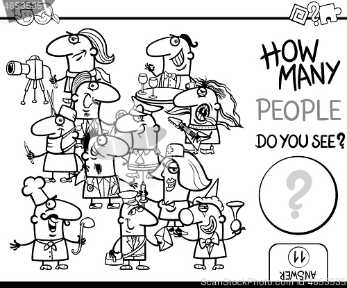 Image of counting people coloring page