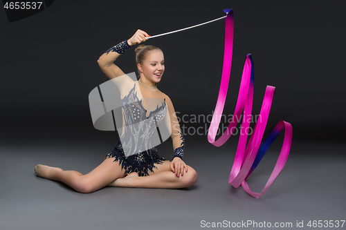 Image of Beautiful teenage gymnast girl