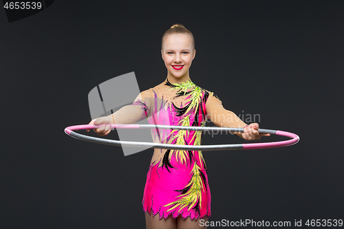 Image of Beautiful teenage gymnast girl