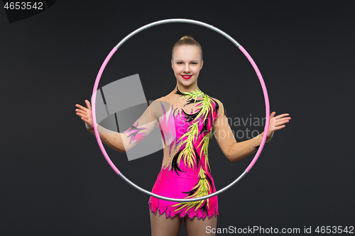 Image of Beautiful teenage gymnast girl