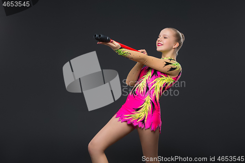 Image of Beautiful teenage gymnast girl