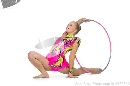 Image of Beautiful teenage gymnast girl