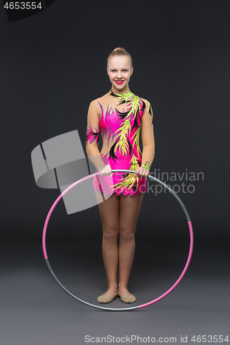 Image of Beautiful teenage gymnast girl