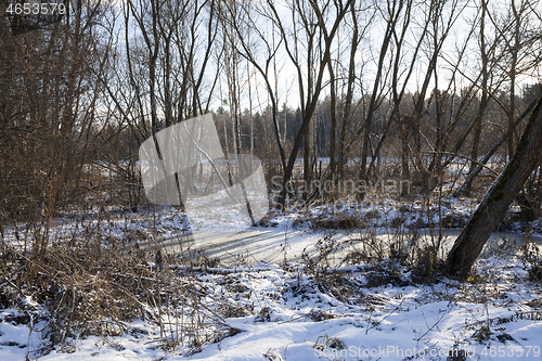 Image of Snow drifts in winter