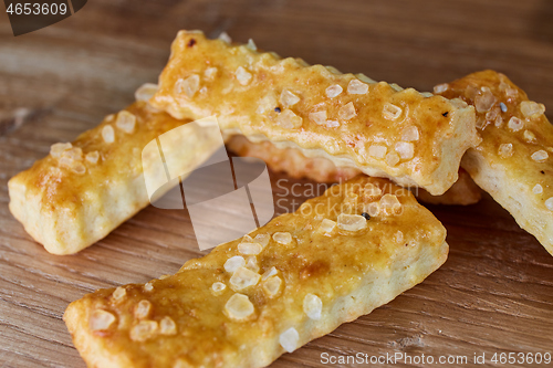 Image of baked sticks with salt