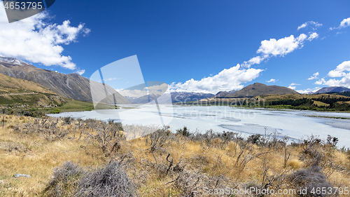 Image of Mountain Alps scenery in south New Zealand