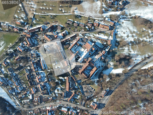 Image of aerial view over Bebenhausen Monastery Germany