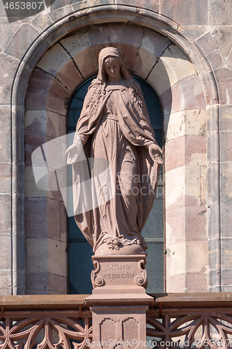 Image of Mary statue at Freiburg Muenster Germany