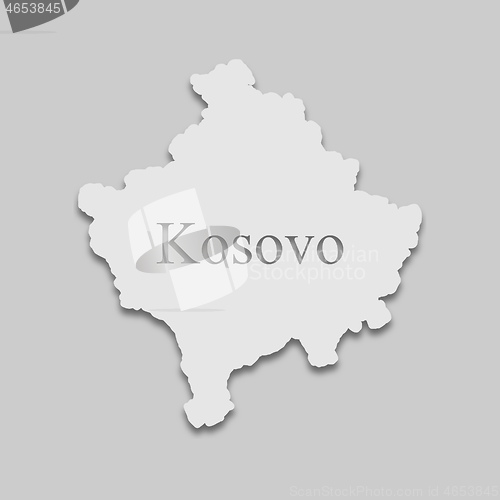 Image of map of Kosovo