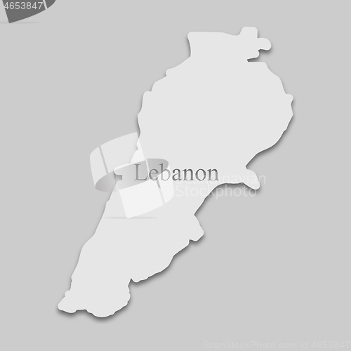 Image of map of Lebanon