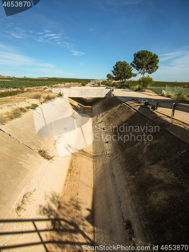 Image of dried out aqueduct