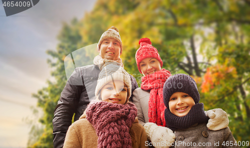 Image of happy family outdoors