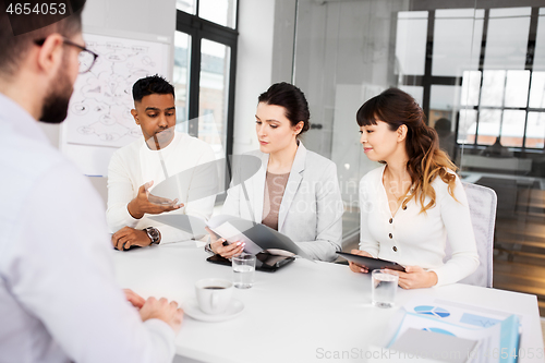 Image of recruiters having job interview with employee