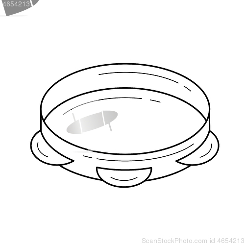 Image of Tambourine line icon.