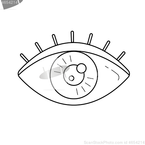 Image of Human eye line icon.