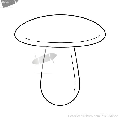 Image of Cep mushroom vector line icon.