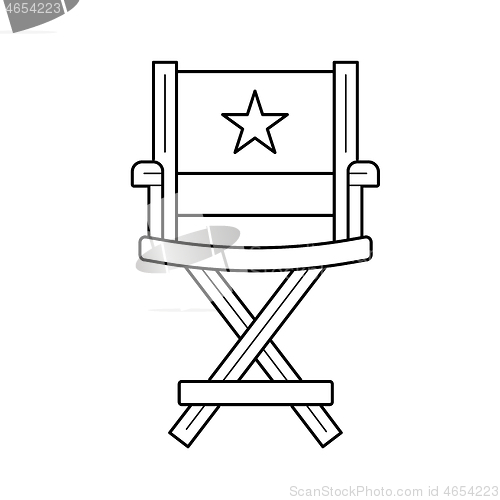 Image of Director chair line icon.