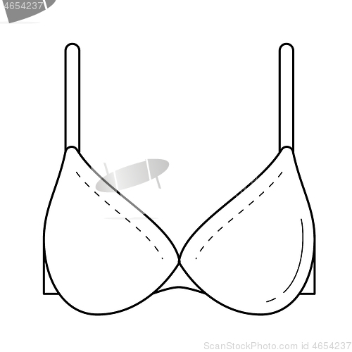 Image of Bra vector line icon.