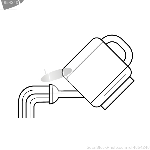 Image of Watering can vector line icon.