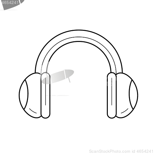 Image of Headphones line icon.