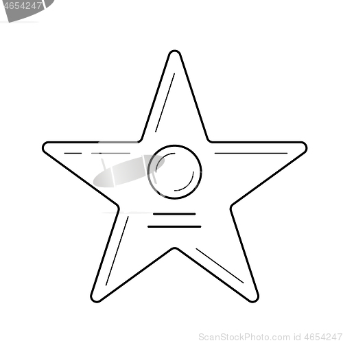 Image of Movie star line icon.