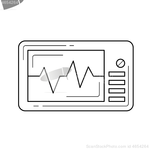 Image of Cardio monitor line icon.