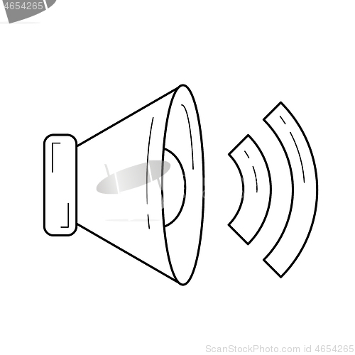 Image of Audio speaker line icon.