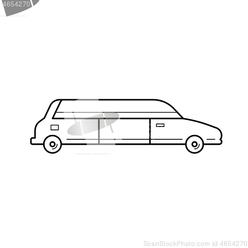 Image of Limousine vector line icon.